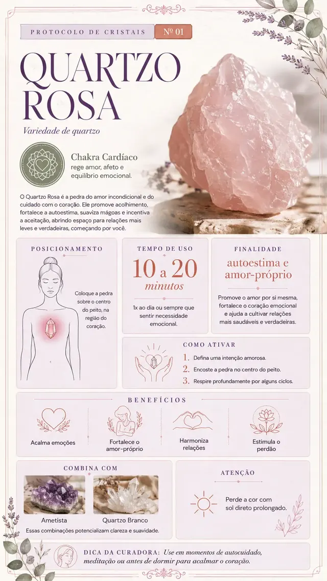 Protocolo visual de Quartzo Rosa